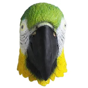 الاستوائية الحيوان رئيس كامل اللاتكس الملك غطاء التاج قناع واقعية جدا الطيور الملونة الببغاء قناع