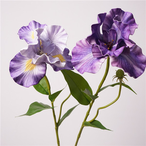 Y138 <span class=keywords><strong>Iris</strong></span> violet réaliste de haute qualité, idéal pour la décoration paysagère, fleurs artificielles, ameublement doux, arrangements floraux - Product Image 3
