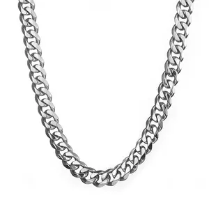 Flynee Jewelry Hip Hop Iced Out Cubic Zirconia 15ミリメートルThick Cuban Link Chain Stainless Steel Cuban Necklace Link Chain