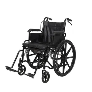 Fabbricazione vendita sedie a rotelle in vendita manuale disabili carrello in acciaio al carbonio sedia a rotelle manuale per disabili