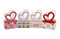 Boîtes en papier pour cadeaux de bonbons de la Saint-Valentin avec poignée en forme de cœur, Joyeuse Saint-Valentin, boîte en papier pour friandises, souvenir