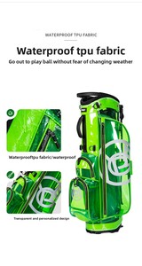 PGM Nuevo soporte para bolsa <span class=keywords><strong>de</strong></span> <span class=keywords><strong>golf</strong></span>, bolsa ligera para hombres y mujeres, estilo coreano, transparente, impermeable, con cierre <span class=keywords><strong>de</strong></span> cremallera - Product Image 3