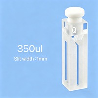 Cuvette de flux continu en silice fondue de 10 mm avec ports Luer pour la surveillance des réactions chimiques