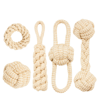 Jouet pour chien en corde de coton écologique, nœuds en corde, résistant aux morsures, adapté à la dentition, anti-ennui, jouets à mâcher durables en chanvre