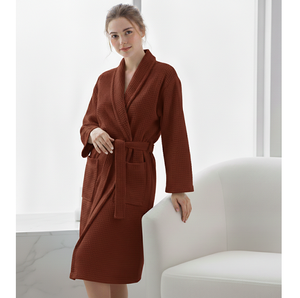 Bata de baño de lujo suave para hotel, 100% algodón, conjunto de bata absorbente para spa, para adultos, hombres y mujeres, uso doméstico y hotelero - Product Image 3