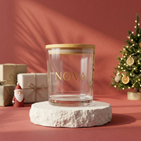 Vases à bougies en verre à paroi épaisse vides en gros, conteneurs à bougies personnalisables avec logo, pots à bougies pour cire de soja