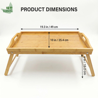Plateau alimentaire moderne en bambou écologique, plateau de petit-déjeuner avec pieds pliables, plateau de lit/bureau minimaliste en bambou, approvisionnement direct usine