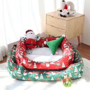 Umwelt freundliches Weihnachts design Haustier bett Wasserdichtes Boden rechteck Katzen-und Hunde bett für Katzen hunde - Product Image 1