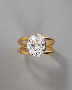 Bague en diamant de laboratoire taille Asscher de haute qualité pour femme en or jaune, or blanc, or rose, bijoux de mariage et de fiançailles - Product Image 1