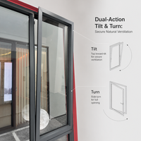 JOUGE Système de sécurité antivol pour fenêtre en aluminium Venice 95c, quincaillerie allemande, bande PA66 44mm, sécurité structurelle pour site commercial