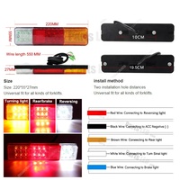 12V 24V 5w universel chariot élévateur led feu arrière remorque combinaison feux arrière tourner arrêt frein feu arrière