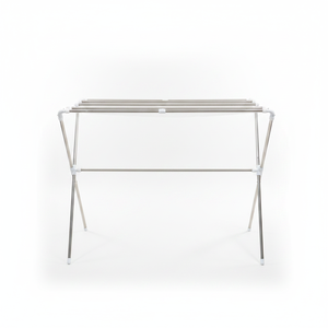 [HOME FRIEND] Étendoir à linge multi-vêtements en forme de X (10 cintres + filet en maille) offrant un support de séchage intérieur stable - Product Image 2