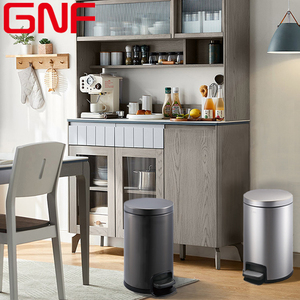 GNF 20L جولة دواسة من الفولاذ المقاوم للصدأ صناديق حفاضات علبة مهملات النفايات الصحية صناديق إعادة تدوير الذهب المطبخ صناديق مخلفات - Product Image 1