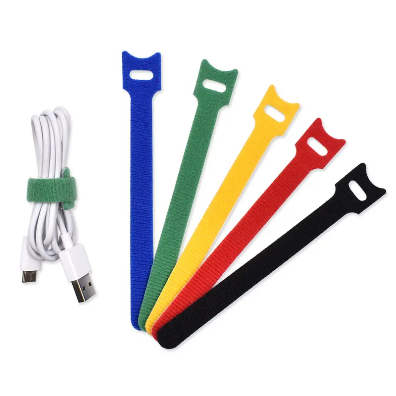 Hot Selling Colorful 50pcs Hook And Loop Velcroes Cable Ties