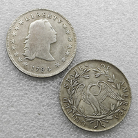 Pièces commémoratives de 1 dollar américain de 1794 et 1795, « Flowing Hair Dollar », cadeaux, décoration intérieure