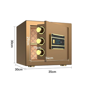 Nhà thông minh mini an ninh Hộp An toàn nhỏ kim loại chống cháy an toàn với mật khẩu vân tay & kết hợp khóa đồ trang sức an toàn - Product Image 4