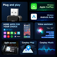Adaptateurs Carplay sans fil Dongle de jeu de voiture Convertisseur câblé vers sans fil Android Auto Bulit-in Adaptateurs Carplay filaires Dongle