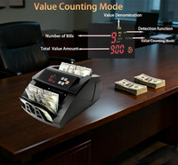 Machine à compter l'argent A16 avec écran LCD LED, qualité professionnelle, haute vitesse 1100 pièces/min, détecteur UV/MG/IR/MT, fausse monnaie