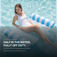 Radeau flottant gonflable en PVC à trois tubes avec motif de logo personnalisé pour utilisation en piscine extérieure