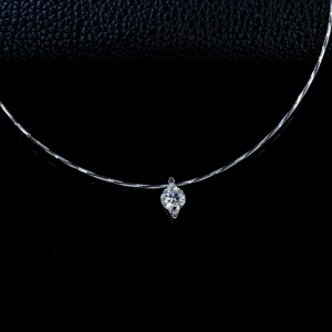 Collar de Diamantes Cultivados en Laboratorio de Plata de Ley 925 Minimalista de Lujo - Product Image 2