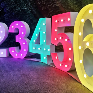 Custom Number LED 3D RGB MARRY ME Light <b>Bulb</b> Luminous Letters Sign For Wedding Company Advertising sign - Product Image 4