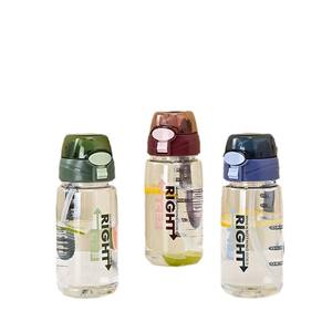 Made In China Outdoor Self-Driving 650Ml Plastic Water <b>Bottle</b> With <b>Straw</b> - Product Image 5