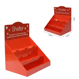 Hot Sale Supermarket Store Clubs Retail Promotional PDQ Trays Cardboard Corrugated Counter Box PDQ Display Counter 3KG