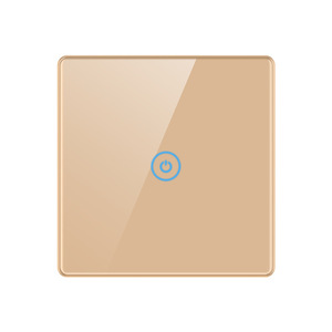 Huachao Smart <b>Switch</b> Champagne Gold <b>Touch</b> Panel Voice Control Tmall Genie Android 220V AC Remote Control <b>Switches</b> - Product Image 5