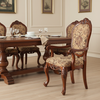 Fauteuil en bois brodé pour hôtel, mobilier de hall d'hôtel, chaise de salle à manger artisanale, mobilier de salle à manger pour la maison, vente en gros