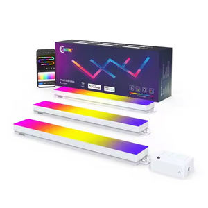 Banqcn TV chambre salle <span class=keywords><strong>de</strong></span> jeux <span class=keywords><strong>d</strong></span>écoration WiFi APP contrôle musique synchronisation bricolage RGBIC <span class=keywords><strong>barre</strong></span> lumineuse LED intelligente mur veilleuse - Product Image 2