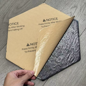 Panel de pared acústico de corte de ranura Hexagonal 3D, ranura en V, paneles de pared acústicos de fieltro PET insonorizados, hoja de <span class=keywords><strong>acondicionamiento</strong></span> acústico - Product Image 3