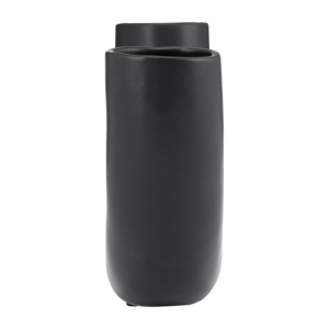 Vaso in ceramica a forma di U per l'arredamento del soggiorno, ufficio, tavolo, esposizione astratta, finitura nera opaca - Product Image 3