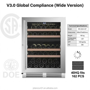 X OEM/ODM Réfrigérateur à vin professionnel encastrable 24 pouces, 39 bouteilles, compresseur à inversion, certifié CSA DOE - Product Image 3