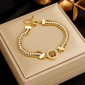 Nouveaux Bracelets de bijouterie fine Bracelets Trendy Butterfly Tree Eye Design <span class=keywords><strong>Chainette</strong></span> Et Bracelet Pour Femme avec acier inoxydable - Product Image 6