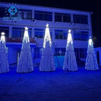ANPU Outdoor Programmierbare RGB-Lichtshow Kegel-Weihnachtsbaum-Motiv-Beleuchtung