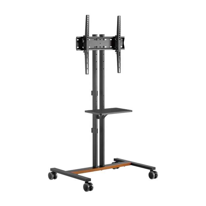 Mobile Height Adjustable TV Cart Rolling Display TV Floor Stand 