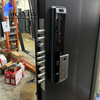 Porte de sécurité pivotante à charge lourde en aluminium moulé, ouverture à 180 degrés, porte principale résidentielle en acier
