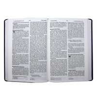 Service d'impression personnalisée de la Sainte Bible avec logo estampé à chaud, couverture souple en cuir PU violet KJV pour les groupes religieux et les livres bibliques
