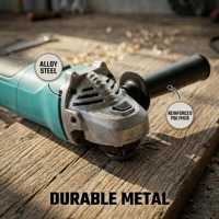 Meuleuse d'angle électrique professionnelle industrielle à moteur sans balais, à vitesse variable, avec longue poignée