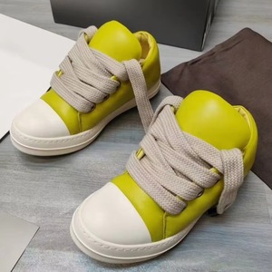 Chaussures décontractées de luxe pour hommes en cuir noir de haute qualité, à bout épais, tendance, pour l'extérieur, toutes saisons, baskets Owens - Product Image 3