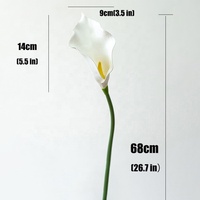 Новинка: Искусственные цветы Calla Lily из высококачественного ПУ, 68 см, красные, для украшения свадебных проходов