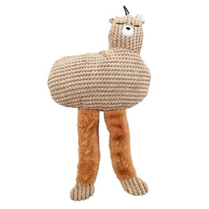 ของเล่นตุ๊กตาอัลปาก้าสีน้ำตาลแบบมีเสียงสำหรับสุนัขเล่นในบ้าน - Product Image 1