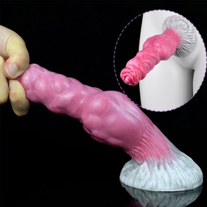 New Arrival Dog Penis Large Knot Silicone Animal <b>Dildo</b> Soft Butt Plug With Sucker Sex Game for Couple Massage Anal Toys - Product Image 2