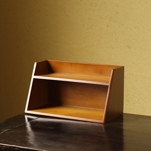 Bamboo Tea Display Rack 3 Tier <b>Desktop</b> Organizer Storage For Tea Ware And Utensils Multi Compartment <b>Shelf</b> Anji Origin - Product Image 2
