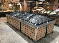 Klantspecifieke kleurstabiele supermarkt fruit- en groentepoedercoating metalen kantoorartikelenwinkel boetiek apotheek gondola schap
