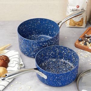 <span class=keywords><strong>Casserole</strong></span> Moderne Classique en <span class=keywords><strong>Aluminium</strong></span> avec Poignée en <span class=keywords><strong>Acier</strong></span> Inoxydable, Revêtement Antiadhésif Multicouche, Intérieur Céramique Effet Marbre, Compatible Gaz - Product Image 4