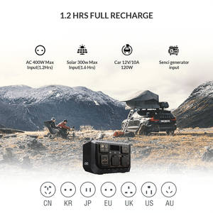 Estación de Energía Portátil Senci de 600w, <span class=keywords><strong>268wh</strong></span>/300wh, 220v/230v, Generador Solar Lifepo4, Fuente de Energía de Respaldo con Enchufe EU/US/AU/JP - Product Image 2