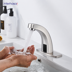 Robinet automatique à capteur en acier inoxydable 304, sans contact, à montage sur plan, pour lavabo de salle de bain, eau chaude et froide en option (AC/<span class=keywords><strong>DC</strong></span>) - Product Image 1