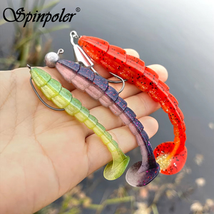 Leurre de pêche souple Spinpoler 7cm 9cm 11.5cm, type Stick Worm et Paddle Tail, en plastique, pour eau salée, pour la pêche au bar et <span class=keywords><strong>à</strong></span> la <span class=keywords><strong>truite</strong></span> - Product Image 2