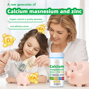 Comprimés de calcium, magnésium, <span class=keywords><strong>zinc</strong></span> et complexe de vitamine D3 en marque privée, nutrition sportive, soutien des os et des muscles, 60 comprimés - Product Image 5
